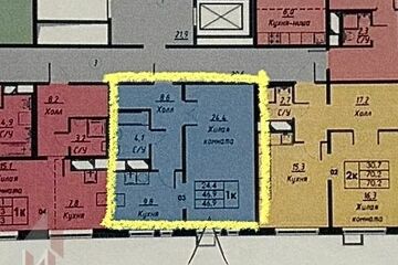 1-к квартира, 47 м², 13/18 эт.